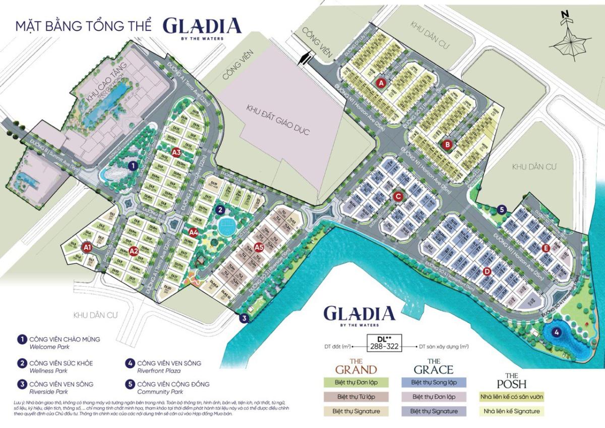 mặt bằng Gladia Khang Điền